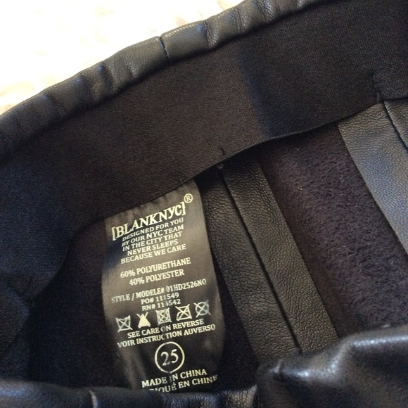 NWOT [BLANKNYC] Hi Rise Maleficient Vegan Leather Pants - Picture 8 of 9